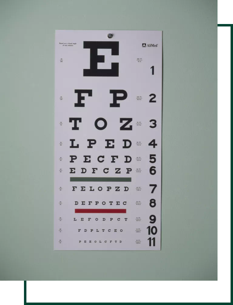 literki do badania wzroku